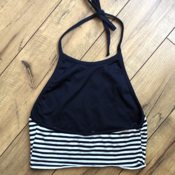 NWT Bongo Daisy Cropped Halter Top - Picture 3 of 4